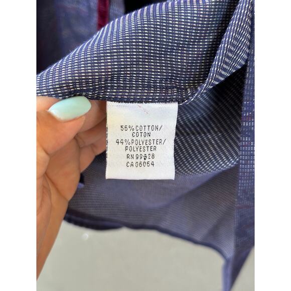 Bugatchi Uomo Men's XL Purple Paisley Print Long Sleeve Casual Button-Down Shirt - Picture 8 of 14